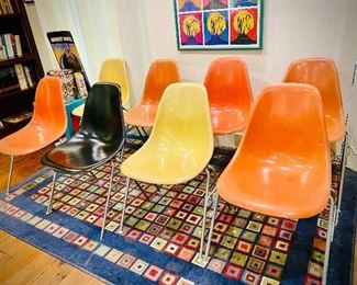 Charles Eames for Herman Miller fiberglass shell chairs