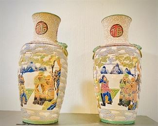 large Asian porcelain vases 