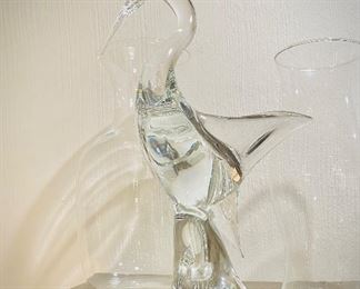 Murano crane signed Zanetti