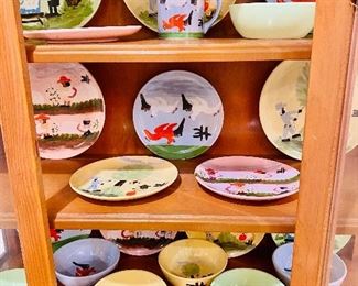 Clementine Hunter Collection by Jennifer Aycock Sweeney plates and bowls