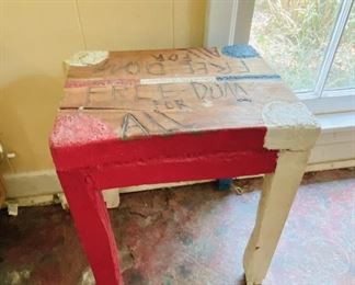Folk art stool