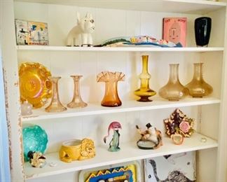 Folk art and vintage glass