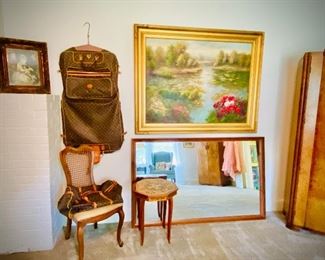 Faux Louis Vuitton, large oil painting, large mirror