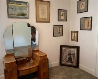 Deco vanity dresser, Christine Prejean art