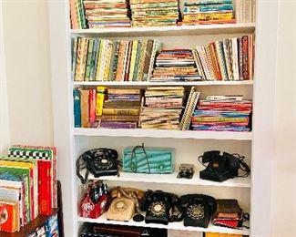 Vintage children’s books, vintage phones, games