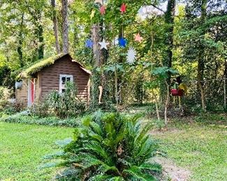 Metal yard art whirligig 