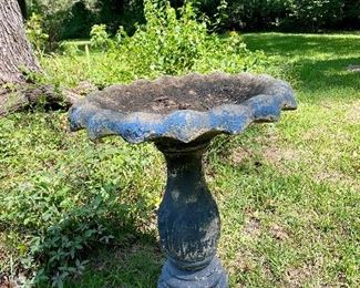 Concrete bird bath