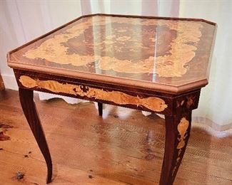 Italian marquetry games table