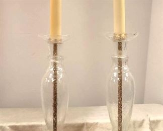 05Pair of Frederick Cooper Silvestri Brass Glass Lamps