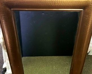 Elegant Arhaus Hammered Brass Mirror