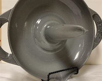 New Staub Cast Iron Chicken Roaster