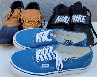 Nike Team Hustle, LL Bean Duck Boots Vans Sneakers