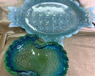 Northwood Alaska Opalescent Glass Vintage Murano Glass