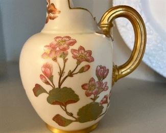 Vintage Royal Worcester 1094 Flat Back Creamer Porcelain Hand Painted