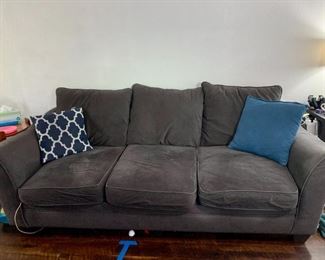 Couch with matching storage ottoman