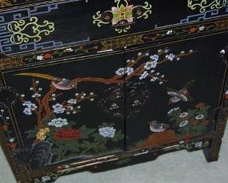 TWO ORIENTAL ACCENT CABINETS