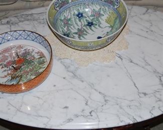 MARBLE COFFEE AND END TABLES