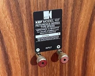 KEF Model 107 Reference Series Speakers with KUBE EQ	45.5x13x27.75in	HxWxD
