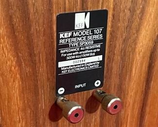 KEF Model 107 Reference Series Speakers with KUBE EQ	45.5x13x27.75in	HxWxD
