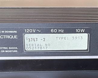 Bang & Olufsen Beogram TX2 Turntable MMC 3 Phono Cartridge B&O TX-2	3 x 16.5 x 13in	HxWxD
