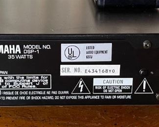 Yamaha DSP-1 Digital Sound Field Processor	3 x 17 x 12in	HxWxD
