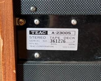 TEAC A-2300S Reel to Reel Tape Deck	15 x 17.5 x 7in	HxWxD
