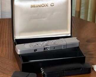 Minox Spy Camera with Attachment in Case	Case: 2x6.75x5in	HxWxD
