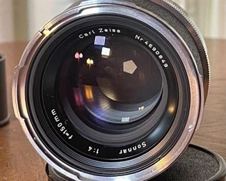 Carl Zeiss Sonnar 150mm f/4 Lens For Rolleiflex  Rollei SL66	4.5x3.25in diameter	
