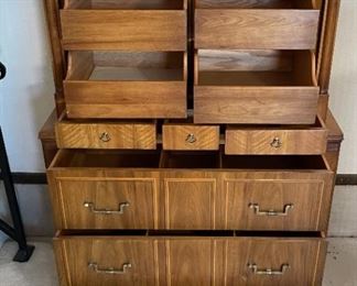 1950s Vintage John Widdicomb Tambour Dresser Tall Chest	54 x 38 x 19.5in	HxWxD

