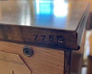 1950s Vintage John Widdicomb Tambour Dresser Tall Chest	54 x 38 x 19.5in	HxWxD
