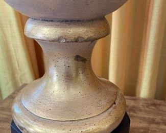 2pc Vintage Heavy Urn Lamps PAIR	43 x 17.5in diameter	
