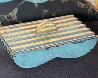 Pal-Bell Maurice Ascalon Cast Bronze Lidded Sectional Box Mid Century Israel MCM	3 x 6.5 x 4in	HxWxD
