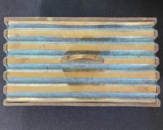 Pal-Bell Maurice Ascalon Cast Bronze Lidded Sectional Box Mid Century Israel MCM	3 x 6.5 x 4in	HxWxD
