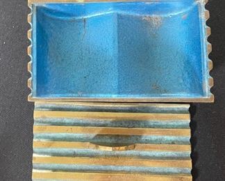 Pal-Bell Maurice Ascalon Cast Bronze Lidded Sectional Box Mid Century Israel MCM	3 x 6.5 x 4in	HxWxD
