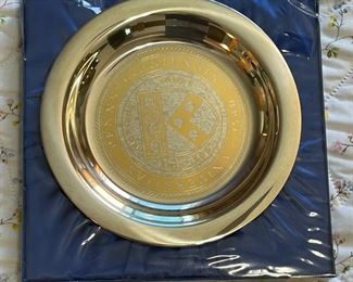 1972 Sterling Silver University of Pennsylvania Plate	Plate: 8in Diameter	
