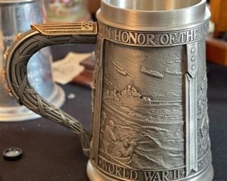 World War II Franklin Mint Tankard 50th Pewter	6x6x3.5in	HxWxD
