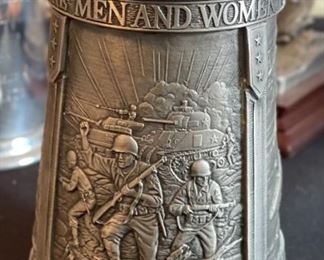 World War II Franklin Mint Tankard 50th Pewter	6x6x3.5in	HxWxD
