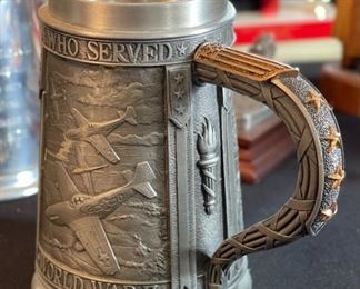 World War II Franklin Mint Tankard 50th Pewter	6x6x3.5in	HxWxD
