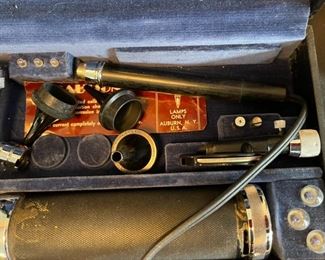 WWII Welch Allyn Co. Ophthalmoscope U.S. 3-540-800 US Military	2.5x8.5x9.5in	HxWxD
