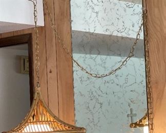 Mid Century Bamboo Swag Lamp	10.5x17.5x16.5in	HxWxD
