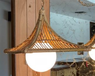 Mid Century Bamboo Swag Lamp	10.5x17.5x16.5in	HxWxD
