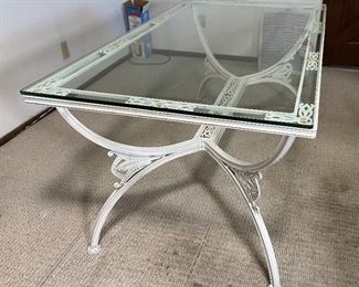 Vintage Cast Patio Table & Chairs	Table: 28x34x60in	HxWxD
