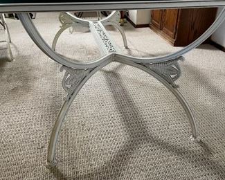 Vintage Cast Patio Table & Chairs	Table: 28x34x60in	HxWxD
