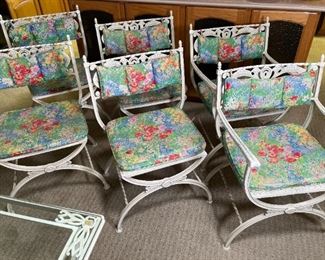 Vintage Cast Patio Table & Chairs	Table: 28x34x60in	HxWxD
