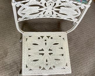 Vintage Cast Patio Table & Chairs	Table: 28x34x60in	HxWxD
