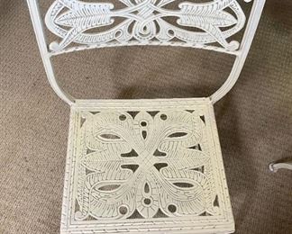 Vintage Cast Patio Table & Chairs	Table: 28x34x60in	HxWxD
