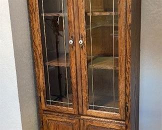 Wood Shelf unit with doors	74x30x28in	HxWxD
