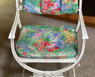 Vintage Cast Patio Table & Chairs	Table: 28x34x60in	HxWxD
