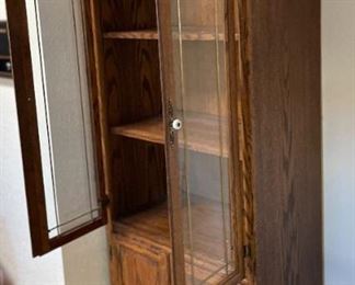 Wood Shelf unit with doors	74x30x28in	HxWxD
