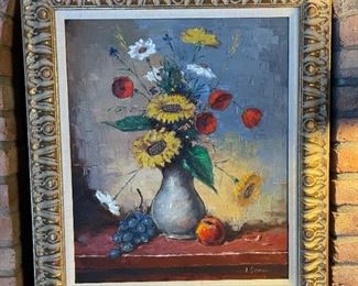 Original Art Floral Still Life	Frame: 31x27in	
